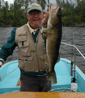 Cap'n Jim Brown's 8 lb Walleye on a Slippery Slider