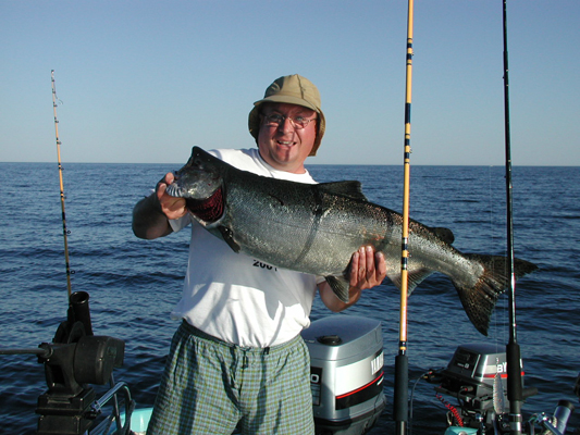 Jim Lorence's 28 lb King Salmon on an MBU Spoon